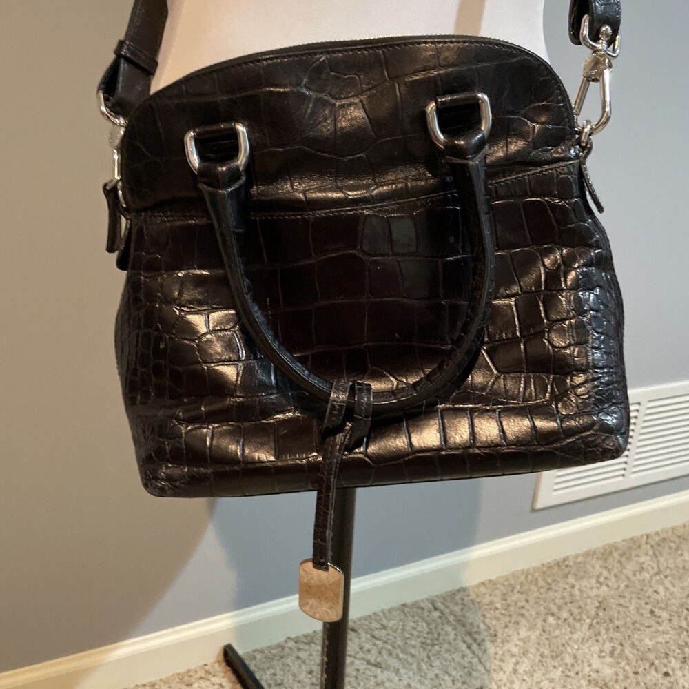 furla handbag crossbody used leather